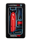 BaBylissPRO FXONE Lo-ProFX Matte Red High Performance Low Profile Trimmer w/Interchangeable Lithium Battery Pack (FX729MR)